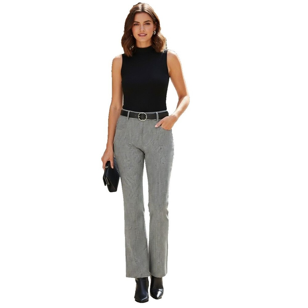 ALTUZARRA Gingham Checkered Pants, 98% Cotton Womens Size 42, Made in Itay, $995